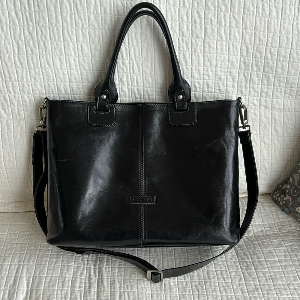 Leather tote